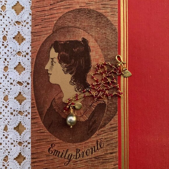 Me & Ro 18k Gold Ruby Tahitian Pearl Pendant Necklace - Picture 6 of 16